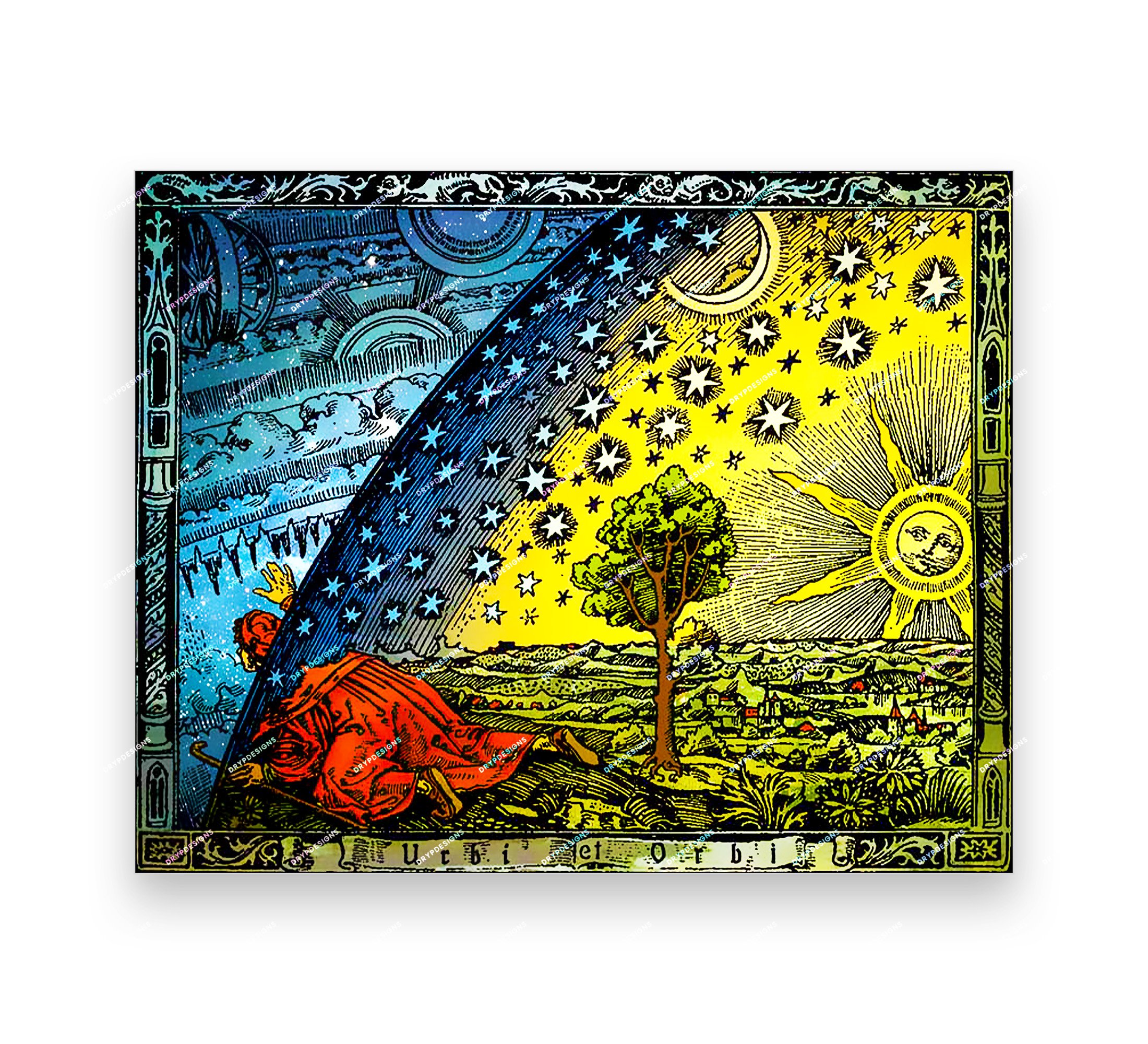 Flammarion Atmosphere Universum Digital Art Print — drypdesigns